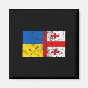 Vintage Ukraine Ukrainische Georgien-Flagge Freund Magnet