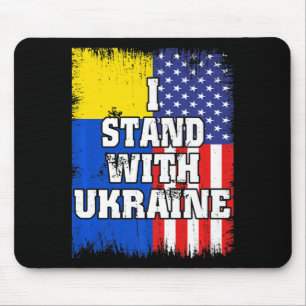 Vintage ukrainisch-amerikanische Flagge Ukraine Pa Mousepad