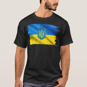 Vintage ukrainische Flagge Ukraine Lover Trident P T-Shirt