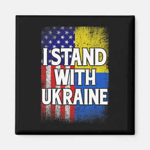 Vintage ukrainische Flagge Ukraine Patriotisch Magnet