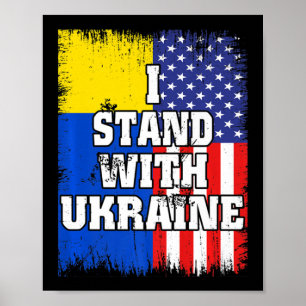 Vintage ukrainische Flagge Ukraine Patriotisch Poster