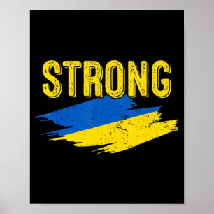 Vintage ukrainische Flagge Ukraine Starker Rückzug Poster