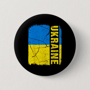 Vintage-Ukrainische-Flagge Ukraine-Stolz-Wurzeln-E Button