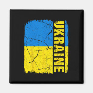 Vintage-Ukrainische-Flagge Ukraine-Stolz-Wurzeln-E Magnet