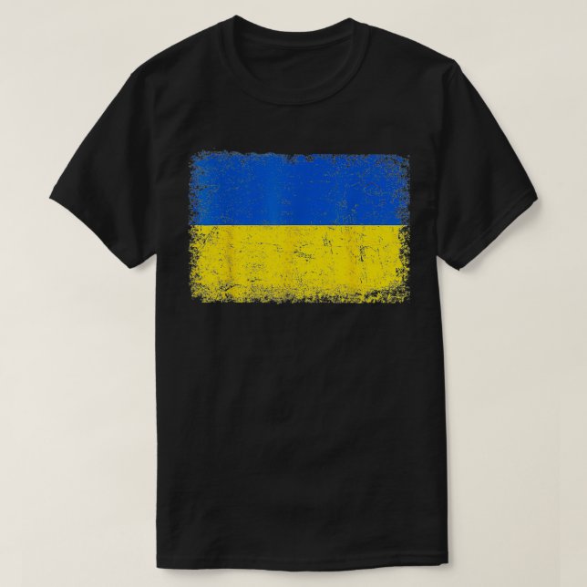 Vintage ukrainische Flaggenpreisgeschenke  T-Shirt (Design vorne)