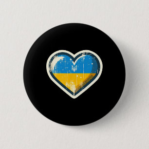 Vintage ukrainischer Bynner Fan Ukraine Flagge Ret Button