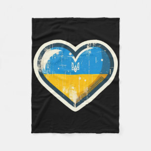 Vintage ukrainischer Bynner-Fan Ukraine-Flagge Ret Fleecedecke