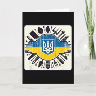 Vintage Ukrainischer Bynner Fan Ukraine Flagge Ret Karte