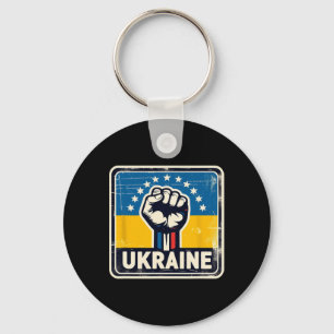 Vintage Ukrainischer Bynner Fan Ukraine Flagge Ret Schlüsselanhänger