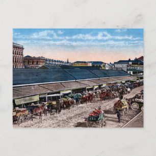 Vintage um 1910 French Market New Orleans LA (Farb Postkarte