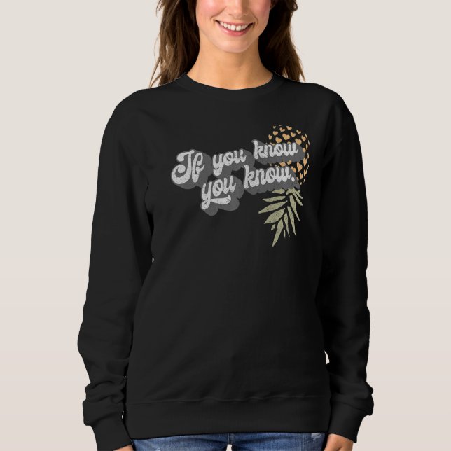 Vintage umgedrehtes Ananas-Subtil-Swinger   Sweatshirt (Vorderseite)