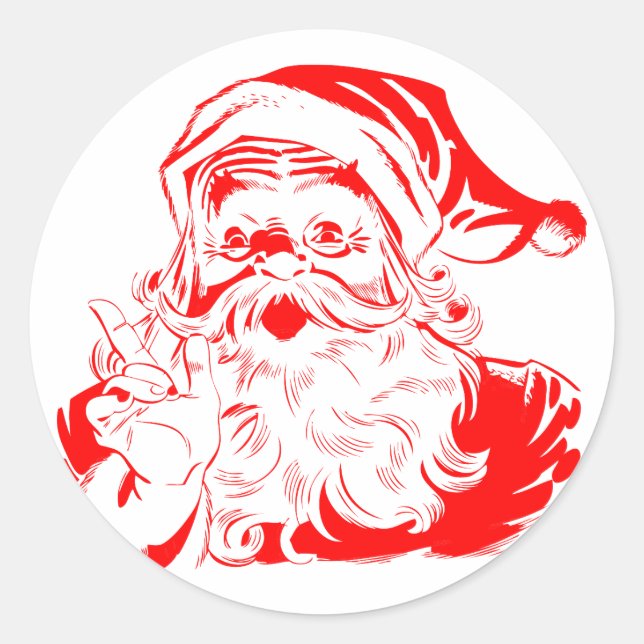Vintage Umschlag Aufkleber der Santa Claus-Sticker (Vorderseite)