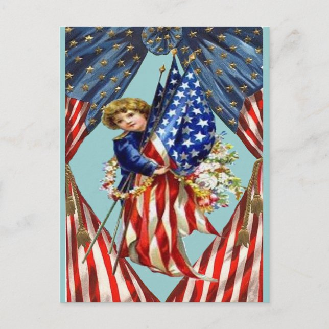 Vintage Unabhängigkeit und Freiheit, ZSSG Postkarte (Vorderseite)