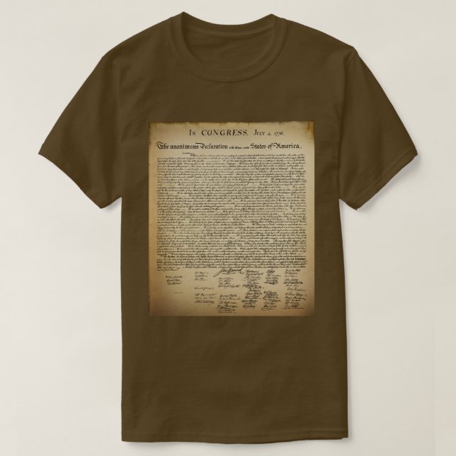 Vintage Unabhängigkeitserklärung T - Shirt (Design vorne)