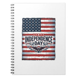 Vintage-Unabhängigkeitstag-Flag-Shirt Notizblock