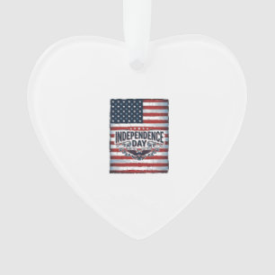 Vintage-Unabhängigkeitstag-Flag-Shirt Ornament