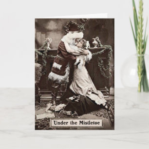 Vintage unangebrachte Weihnachtskarte von Santa Feiertagskarte