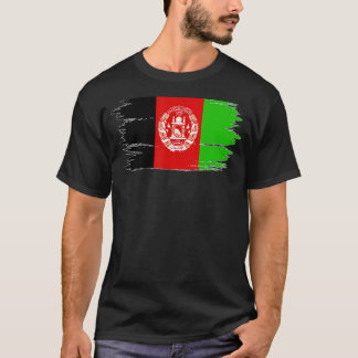 Vintage und bedrückte Afghanistan-Flagge T-Shirt