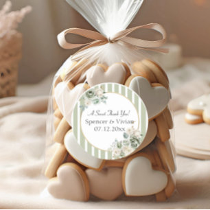 Vintage und elegante Green Gold Micro-Hochzeitsauf Runder Aufkleber