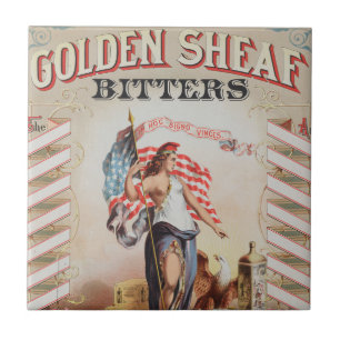 Vintage und Golden Sheaf Bitters Fliese