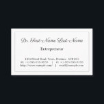 Vintage und klassische Berufliche Visitenkarte<br><div class="desc">Dieses klassische und Vintage Visitenkartendesign zeichnet sich durch einen personalisierten Namen,  einen Beruf und Kontaktdaten aus. Es hat auch einen Single-Grenze. Visitenkarten wie diese können von einem berufliche wie einem Zahnarzt,  einem Architekten oder einem Ingenieur verwendet werden.</div>