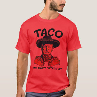 Vintage und lustiger Taco Trump kneift immer aus T-Shirt