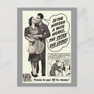 Vintage und Postkarte