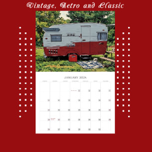 Vintage und Retro-Campers Reiseabenteuer Kalender