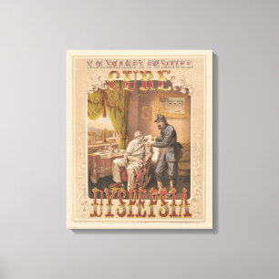 Vintage und T.M. Sharps Positive Heilung bei Dyspe Leinwanddruck