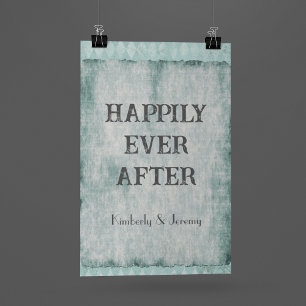 Vintage und verschleierte grüne hinzufügen poster