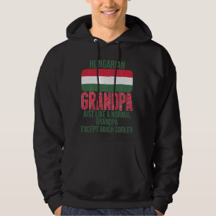 Vintage ungarische Grandpa-Ungarische Flagge für d Hoodie