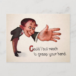 Vintage ungerade Hand Shake Viktorianische Postkar Postkarte