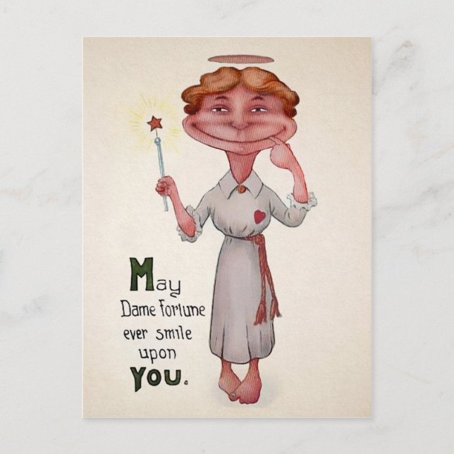 Vintage ungerade Viktorianische Postkarte (Vorderseite)