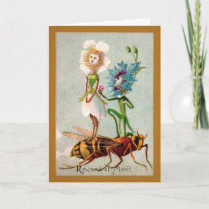 Vintage ungewöhnliche Blumen anpassbare Karte