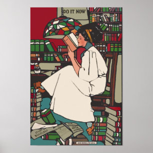 Vintage Uni Girl Poster