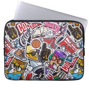 Vintage Uni Pop Laptopschutzhülle