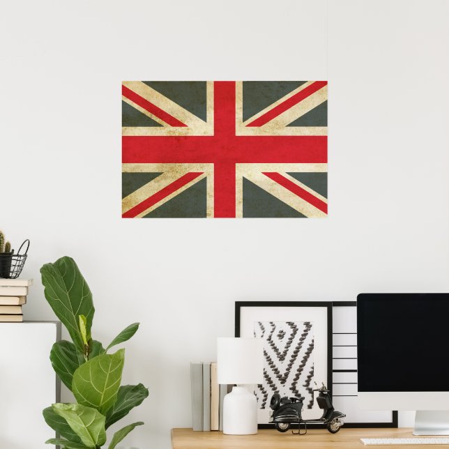 Vintage Union Jack British Flag Poster (Heimbüro)