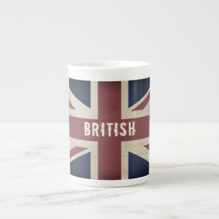 Vintage Union Jack BRITISH Jumbo Tee Tasse