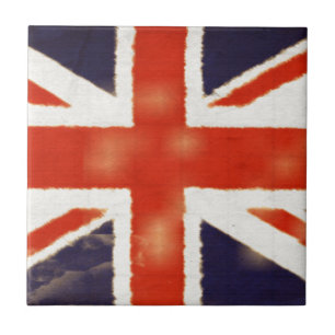 Vintage-Union-Jack-Keramik-Geschenkfliese Fliese