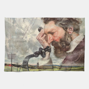 Vintage-Unternehmen, Alexander Graham Bell Telefon Geschirrtuch