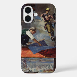 Vintage-Unternehmen, Architekten und Bauwesen iPhone 16 Hülle