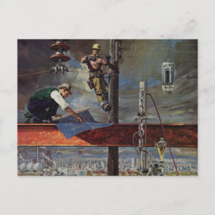 Vintage-Unternehmen, Architekten und Bauwesen Postkarte