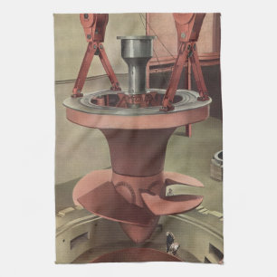 Vintage-Unternehmen, Energie durch riesige Wassert Geschirrtuch