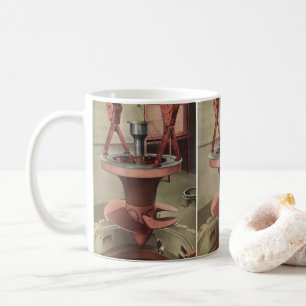 Vintage-Unternehmen, Energie durch riesige Wassert Kaffeetasse