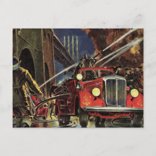 Vintage-Unternehmen, Feuerwehrleute Feuerwehr Feue Postkarte