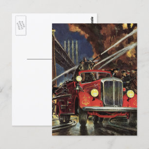 Vintage-Unternehmen, Feuerwehrleute Feuerwehr Feue Postkarte