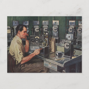 Vintage-Unternehmen, Reparaturmann für Münzfernspr Postkarte