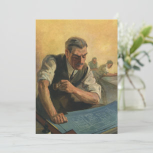 Vintage Unternehmensarchitektur und Gebäude-Bluepr