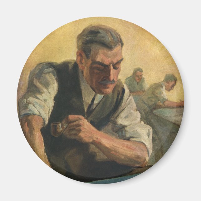 Vintage Unternehmensarchitektur und Gebäude-Bluepr Magnet (Vorne)