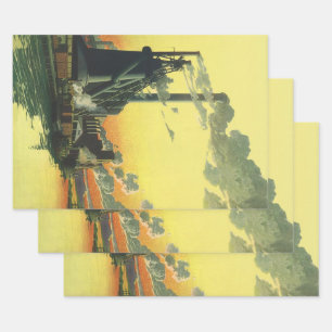 Vintage Unternehmensgruppe, Herstellung auf Dock Geschenkpapier Set